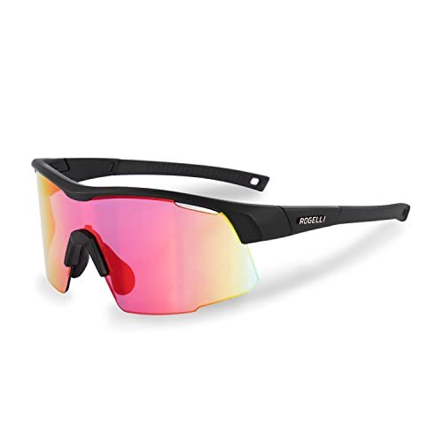 Rogelli Pulse Sportbrille Unisex - Fahrradbrille - Schwarz, ONE SIZE von Rogelli