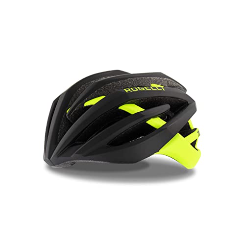 Rogelli Tecta Fahrradhelm Unisex - Rennrad Helm, MTB Helm, Allround-Fahrradhelm - Schwarz/Fluor - Größe S-M von Rogelli