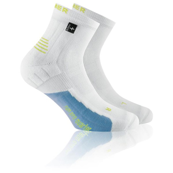 Rohner - Run Pro Quarter L/R - Laufsocken Gr 42-44 grau/weiß von Rohner