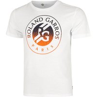 Roland Garros Big Logo T-Shirt Herren in weiß, Größe: M von Roland Garros