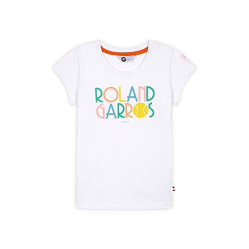 ROLAND GARROS Mädchen Paige Enf T-Shirt, weiß, 110 von ROLAND GARROS