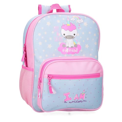 Roll Road Schulrucksack I Am a Unicorn, Blau, 30 x 38 x 12 cm, Polyester, 13,68 l, Blau, blau, Schulrucksack von Roll Road