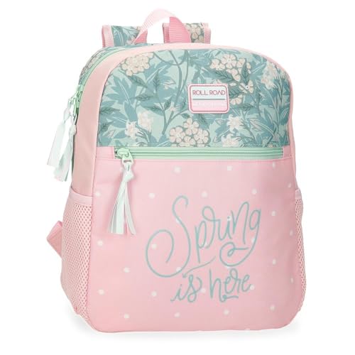 Roll Road Spring is Here Schulrucksack, Rosa, 27 x 33 x 11 cm, Polyester, 9,8 l, Rosa, Schulrucksack von Roll Road