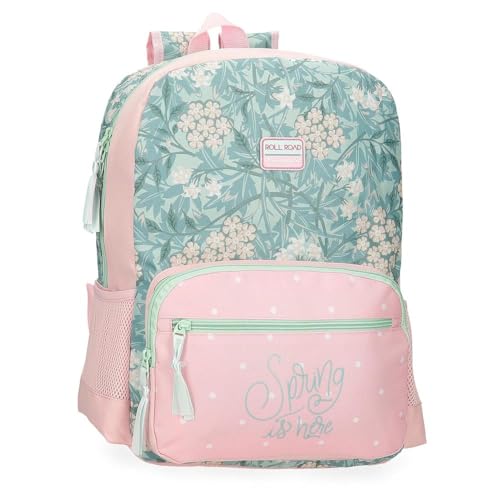 Roll Road Spring is Here Schulrucksack, anpassbar an Trolley, Rosa, 31 x 42 x 13 cm, Polyester, 16,93 l, Rosa, Schulrucksack, anpassbar an Trolley von Roll Road