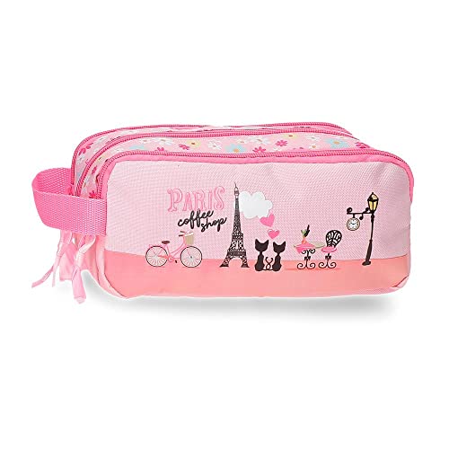 Roll Road Coffee Shop Dreifach Pink Case 22x10x9 cm Polyester von Roll Road