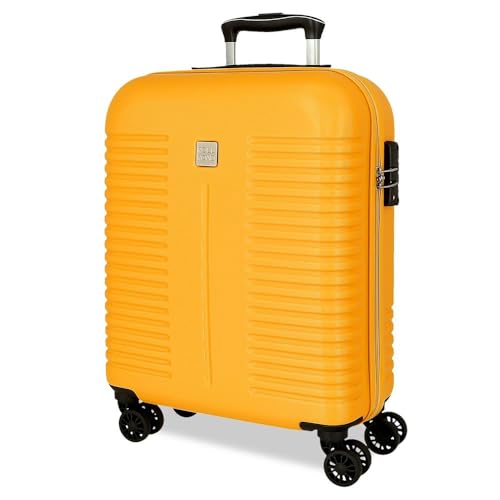 Roll Road India Kabinenkoffer, Rosa, 40 x 55 x 20 cm, Harter ABS-Kunststoff, TSA-Verschluss, 44 l, 2,52 kg, 4 Doppelräder, Handgepäck, Rosa, Kabinenkoffer von Roll Road