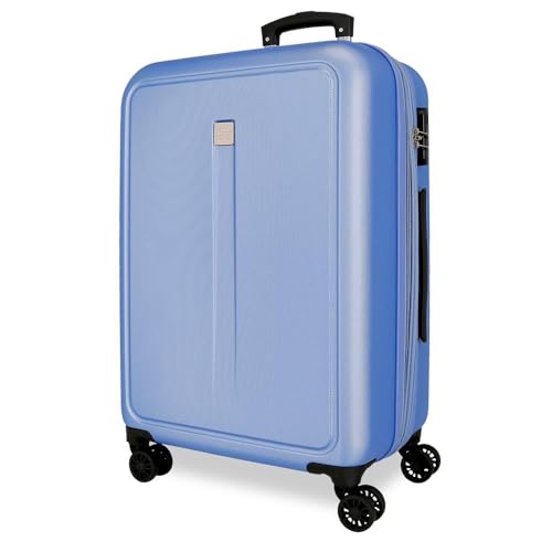 Roll Road Kambodscha Koffer mittelgroß blau 46 x 65 x 23 cm Harter ABS Seitenkombinationsverschluss 56 L 3,8 kg 4 Doppelrollen, blau, Mittelgroßer Koffer von Roll Road