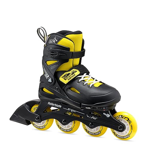 Rollerblade Fury, Inline Skates für Jungen, Freizeit Inliner, Kinder, Schwarz/Gelb, 29-33 von Rollerblade