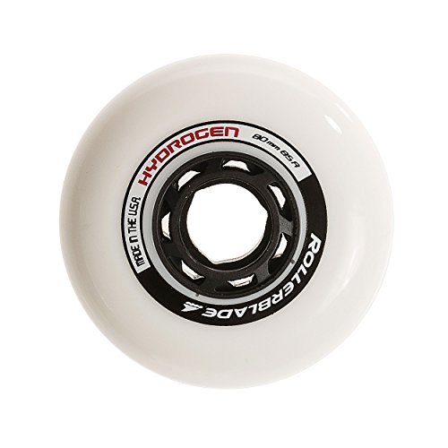 Rollerblade Hydrogen 80mm 85A Wheels, 8 Pack Räder, weiß, Einheitsgröße von Rollerblade