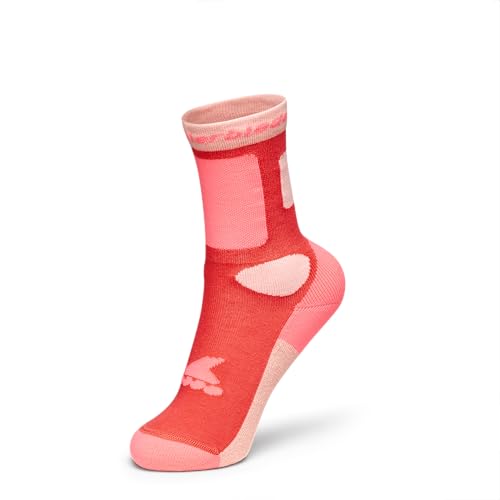 Rollerblade KIDS SOCKS, Inline-Skate Socken für Mädchen, Sportsocken für Kinder Unisex, Pink, S (35-38) von Rollerblade