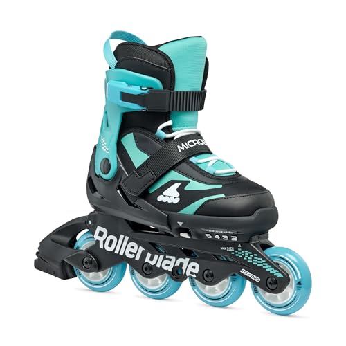 Rollerblade MICROBLADE, Inline-Skates für Kinder, Unisex Urban Inliner, Schwarz/Hellblau, 28-32 von Rollerblade