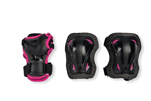 Rollerblade Unisex – Erwachsene Skate Gear 3 Beschützer, Black/Pink, XXS von Rollerblade