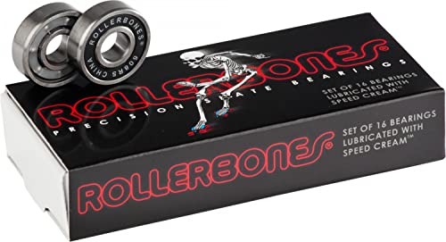 RollerBones Bearings 608 8 mm 16 Stück Skateboard Schrauben Unisex Erwachsene, Mehrfarbig, 41 von Rollerbones