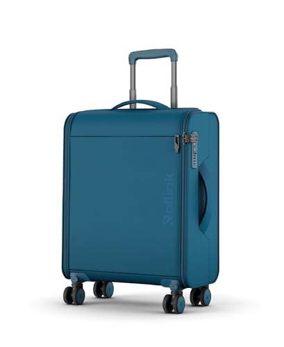 FUTO Faltbarer Koffer – Ultraflach Faltbar, Patentiert, mit Abnehmbaren Rädern – Revolutionäres Reisegepäck (Lyons Blue, Cabin S 55x38x20cm) von Rollink