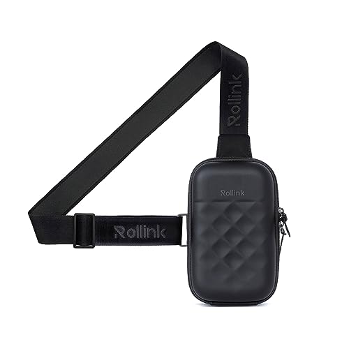 Rollink Mini Slingbag GO - Compact Travel Crossbody Bag for Essentials (Charcoal) von Rollink
