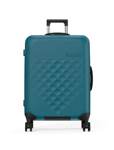 Rollink Vega 360 - Leichter Faltbarer Koffer für stressfreies Reisen (deep Lagoon, Check-In M) von Rollink