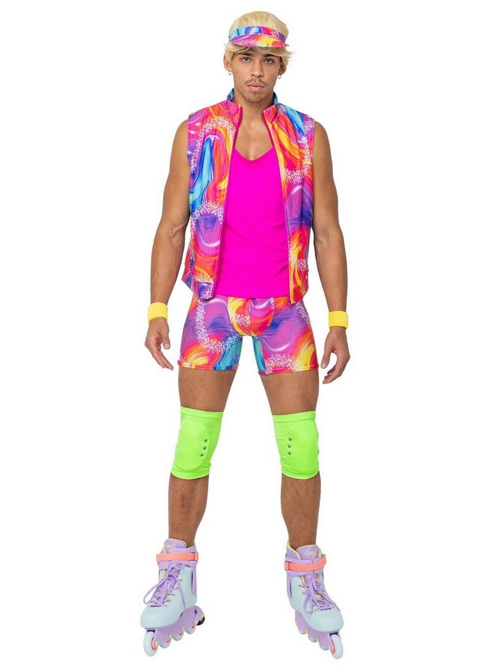 Roma Costumes Kostüm Neon Rollerblade Boy Kostüm, Dein heißer Neon-Sportdress für 80er Partys oder als ikonische Plast von Roma Costumes
