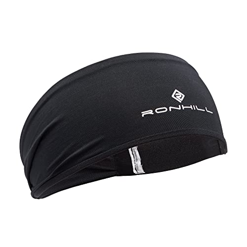 Ronhill Unisex Reversible Revive Headband Stirnband, All Black, S/M von Ronhill