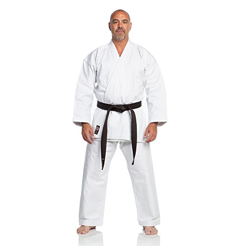 Ronin Karate Gi, Karateanzug, Weiß Professional Kimono Advanced 100% Baumwolle, 12oz Martial Arts, ideal für Wettkampf oder Training, Unisex, weiß, 6 von Ronin Brand