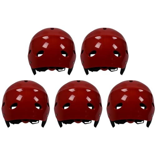 Ronlok 5X Sicherheits Schutz Helm 11 Atemlöcher für Wassersport Kajak Paddel Boot - Rot von Ronlok