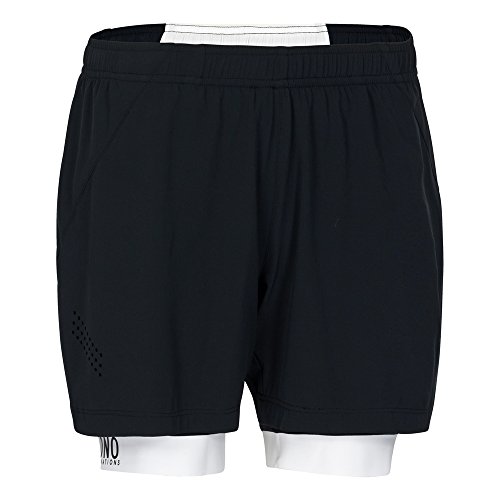 Rono Damen Shorts Tights X-Long, Black, XL von Rono