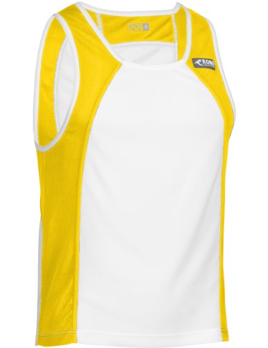 Rono Damen Singlet Shirt Minimesh, Saffron/White (6104), XL von Rono