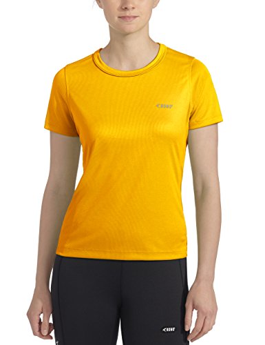 Rono Damen T-Shirt Minimesh, Saffron (500), XS, 1120520 von Rono