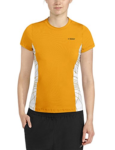 Rono Damen T-Shirt Präsentations, Saffron (500), XS, 1128340 von Rono