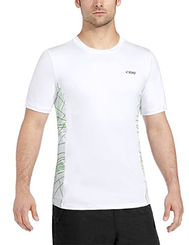 Rono Herren T-Shirt Präsentations, White / Classic Green (6114), XL, 1127890 von Rono