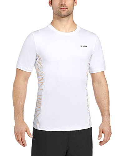 Rono Herren T-Shirt Präsentations, White / Saffron (6104), M, 1127890 von Rono
