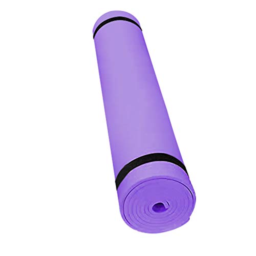 Ronony Yogamatte Gymnastikmatte rutschfest Rutschfest Pilatesmatte Übungsmatte Sportmatte Fitnessmatte für Fitness Pilates & Gymnastik mit Tragegurt - Maße 173 x 61 x 0.4cm (173 x 61 x 0.4cm, Lila) von Ronony