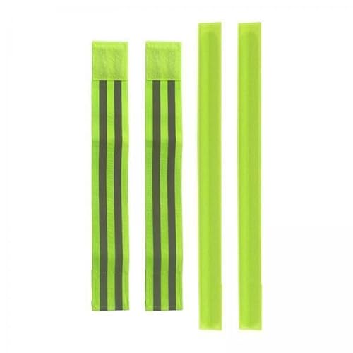 Ronyme 2xReflektierende Bänder Armband Reflektor Band Streifen für Nacht Jogging Sport 40cm Grün von Ronyme