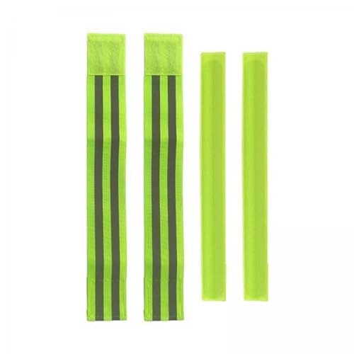 Ronyme 3 X Reflektierende Bänder, Armband Reflektorbandstreifen für Nachtjogging, Sport, 35 cm, Grün von Ronyme