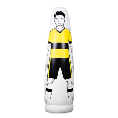 Ronyme Aufblasbare Fußball-Trainingspuppe, Boxsack, Mannequin-Ausrüstung, einfach zu tragen, langlebig, tragbar, für Erwachsene und Kinder, gelb 205cm von Ronyme