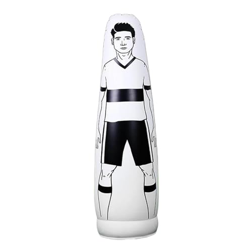 Ronyme Aufblasbare Fußball-Trainingspuppe, Boxsack, Mannequin-Ausrüstung, einfach zu tragen, langlebig, tragbar, für Erwachsene und Kinder, weiß 175cm von Ronyme