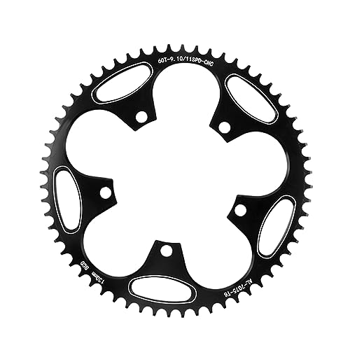 Ronyme Fahrrad schmales breites Kettenblatt 130 mm BCD Kettenrad Reparaturteile, Kettenrad rundes Fahrradkettenblatt Fahrradkettenblatt für Mountain BMX, 60T von Ronyme