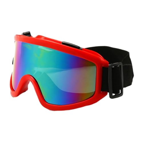Ronyme Skibrille, Brille, Outdoor-Sport, Sonnenschutz für Erwachsene, Sonnenbrille, Schneebrille für Motorrad, Snowboard, Radfahren, Motorrad, Roter Rahmen von Ronyme