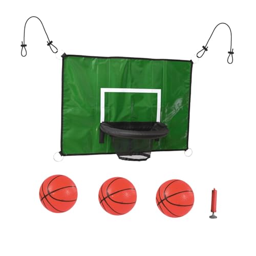 Ronyme Trampolin-Basketballkorb-Set mit Mini-Basketbällen, universelles Zubehör für Spiele im Garten, leicht zu installieren, wasserdicht, tragbar von Ronyme