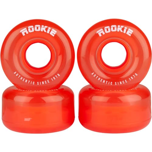 Rookie Disco Quad-Räder, 58 mm, transparent, Rot, 4 Stück von Rookie
