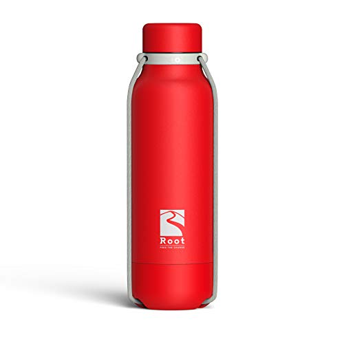 Root-FTC Edelstahl Trinkflasche/Wasserflasche mit Deckel in 10 n - 940ml - Thermo Isolierflasche für jedes Getränk, Heiß & Kalt (~24 h) - Trainingsflasche Rot von Root Feed The Change