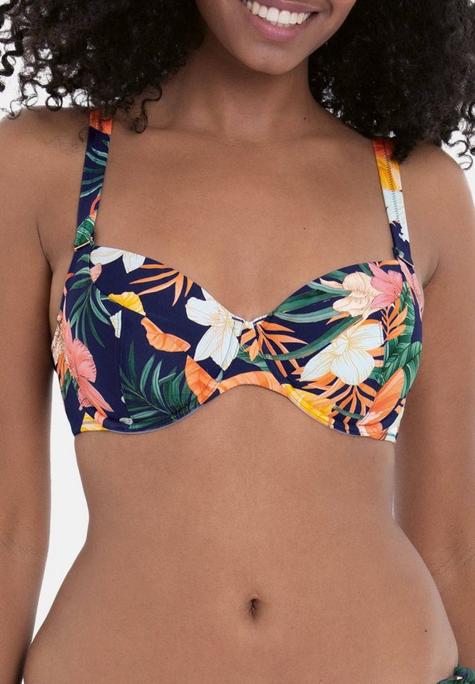 Rosa Faia Bügel-Bikini-Top Tropical Sunset (1-St), Bikini-Top - Extra Halt auch für große Cups, Farbenfrohes Muster von Rosa Faia