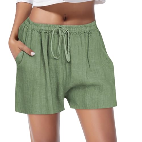 Warehouse Deals Angebote Muay Thai Shorts Gym Shorts Kurze Jeans Damen Knielang Kurze Hose Damen Elegant Kurze Hose Damen Große Größen Kurze Sporthose Damen (Grün, XL) von Rosennie