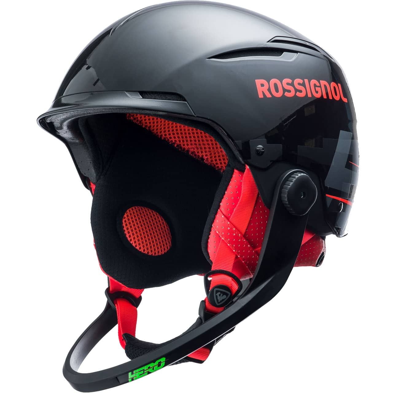 Rossignol Hero Slalom Impacts black with Chinguard von Rossignol