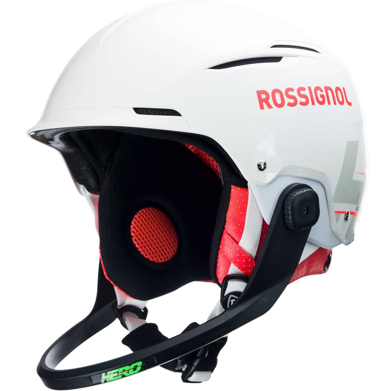 Rossignol Hero Slalom Impacts white with Chinguard von Rossignol