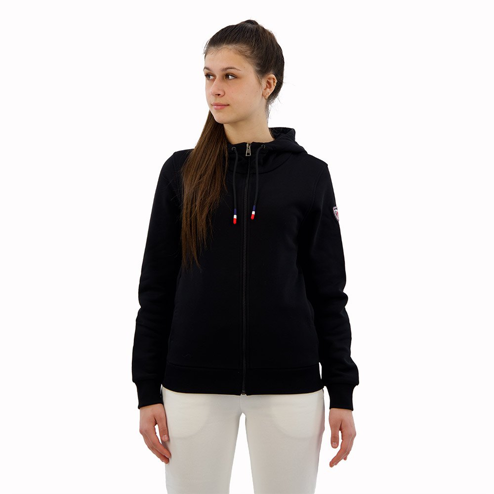 Rossignol Logo Fl Hood Full Zip Sweatshirt Schwarz XS Frau von Rossignol