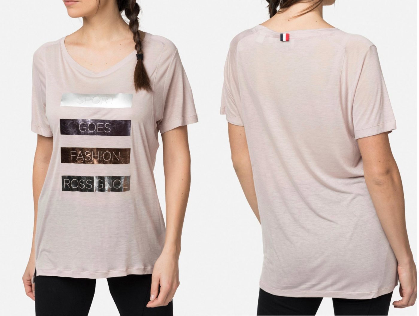 Rossignol T-Shirt ROSSIGNOL Womens Sport Goes Fashion Urban T-shirt Laminated Stripe Shi von Rossignol