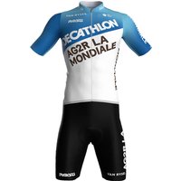 Set (Radtrikot + Radhose) DECATHLON AG2R LA MONDIALE Race 2024 Set (2 Teile), von Rosti