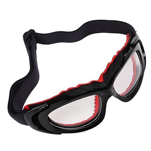 Sportbrille, Kratzfest, Explosionsgeschützt, Verstellbares Kopfband, Schutzbrille für das Tägliche Laufen Zum Klettern (Schwarz Rot) von Rosvola