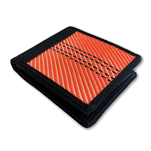 Roter Hahn 112 Feuerwehr Schlauch Geldbörse/ORANGE/Portemonnaie Geldtasche Portjuchhe Brieftasche Geldbeutel / 125 x 95 x 20 mm/Original gebrauchtem Feuerwehrschlauch von Roter Hahn 112