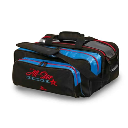 Roto Grip Bowlingtasche für 2 Bälle, Schwarz/Rot/Blau von Roto Grip
